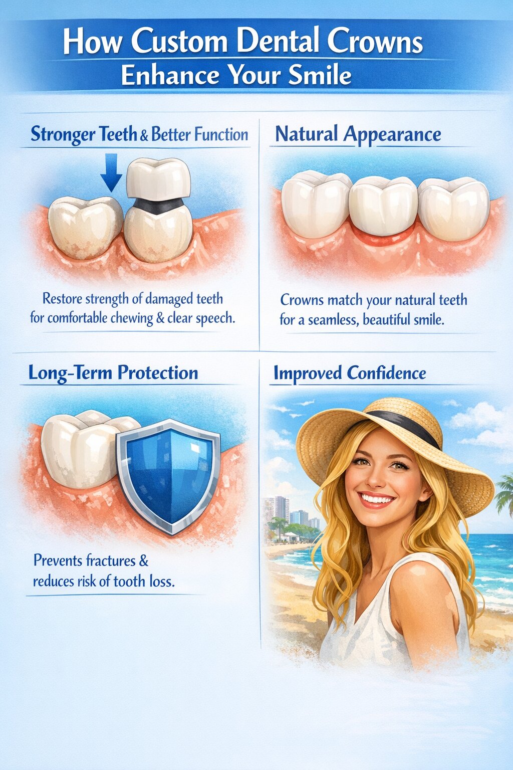 How Custom Dental Crowns Enhance Your Smile